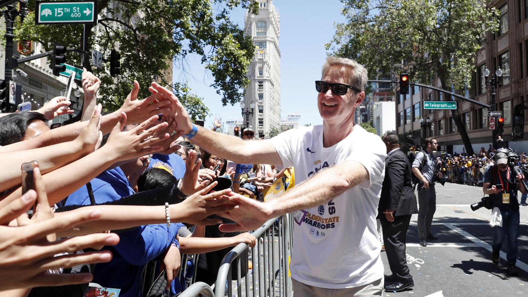 Photos of NBA championship coach Steve Kerr through the years